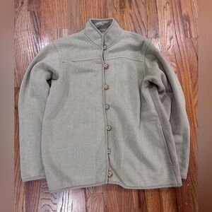VTG Orvis Women's Button Up Outdoor Sport Elbow Patch Casual Jacket Sweater S